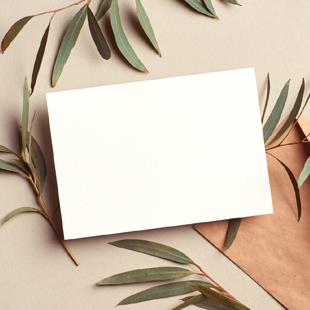 Carte message blanche